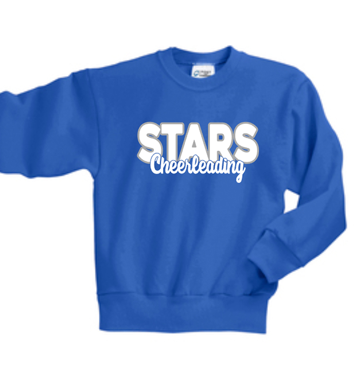 Stars Cheer Crew Neck Sweat Shirt