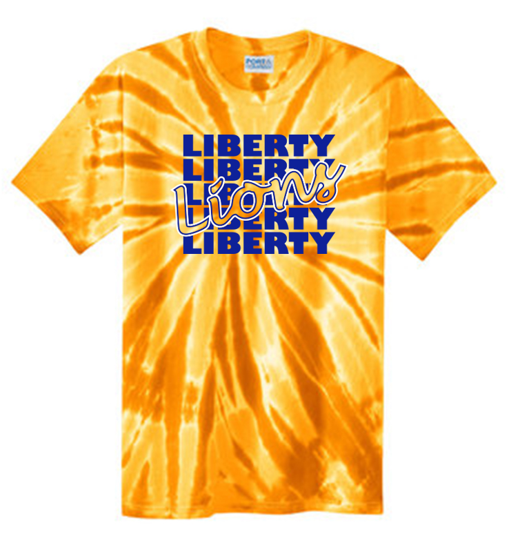 LIBERTY ATHLETIC BOOSTERS GOLD TIE DYE