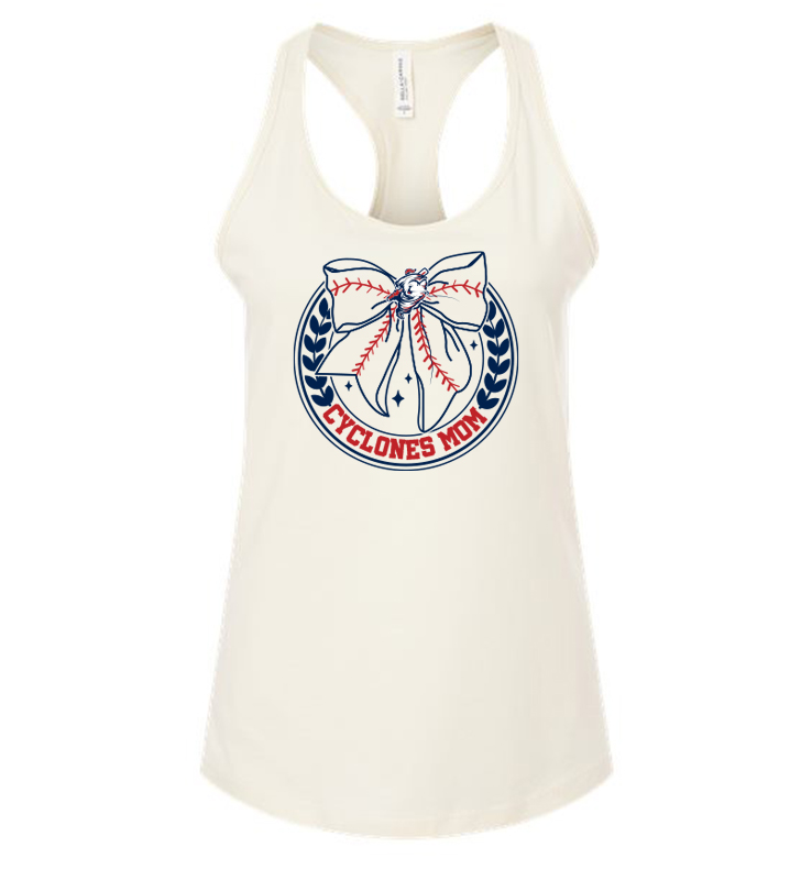 CYCLONES MOM NATURAL RACERBACK TANK