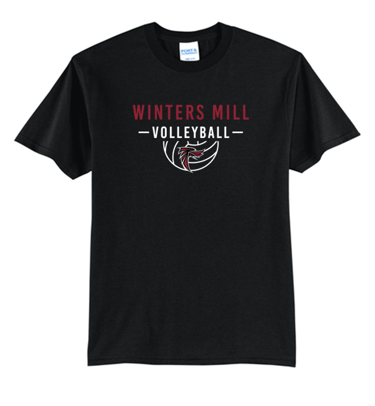 WINTERS MILL VOLLEYBALL BLACK BLENDED TEE