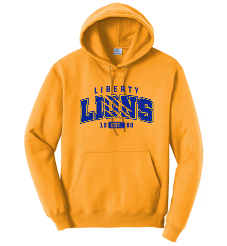LIBERTY ATHLETIC BOOSTERS GOLD HOODIE