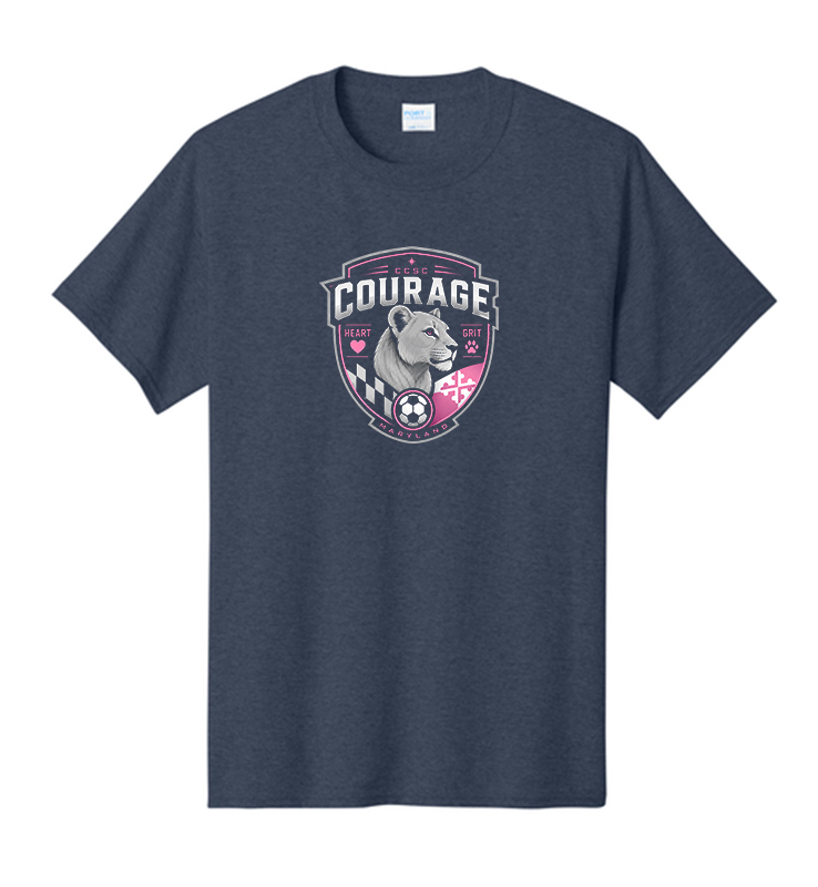 CCSC COURAGE HEATHER NAVY BLENDED TEE