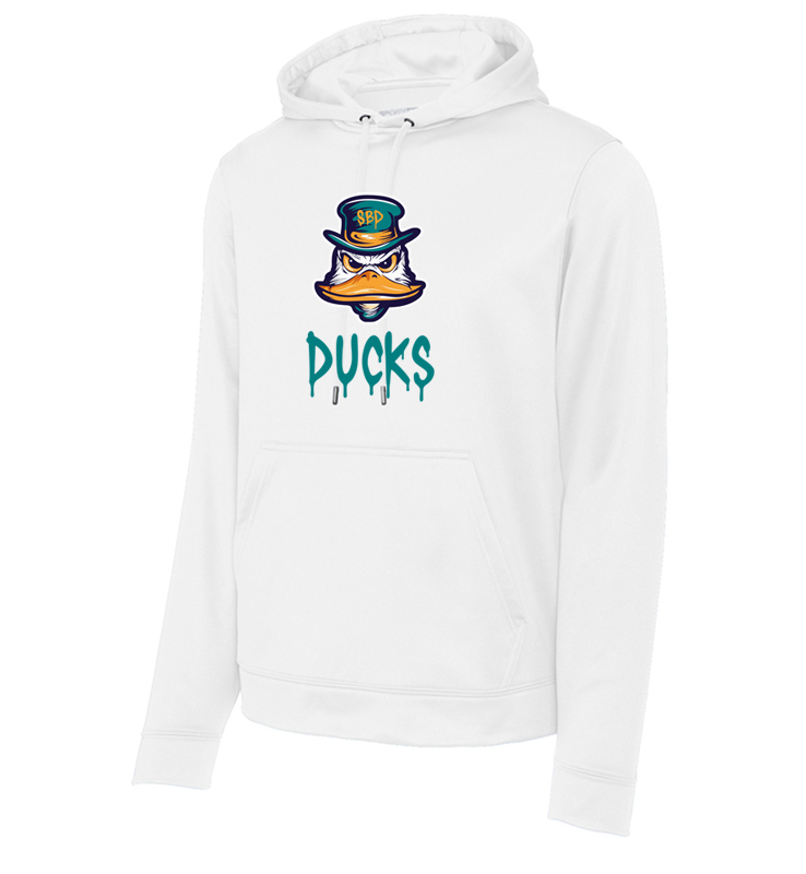 DIAMOND DUCKS WHITE PERFORMANCE HOODIE