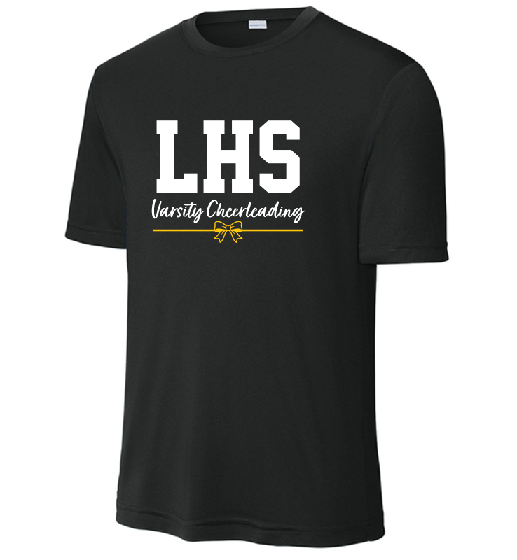 LIBERTY CHEER BLACK PERFORMANCE TEE