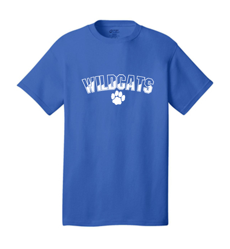 Winfield Elementary WILDCATS T-SHIRT ROYAL BLUE