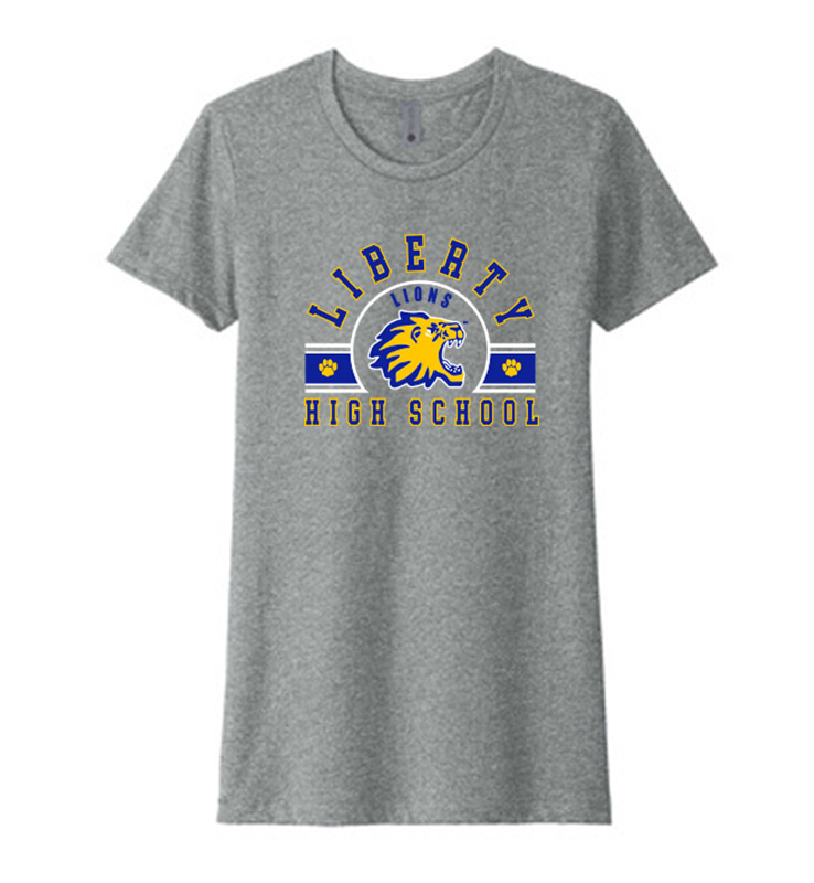 LIBERTY ATHLETIC BOOSTERS LIBERTY LIONS LADIES TEE