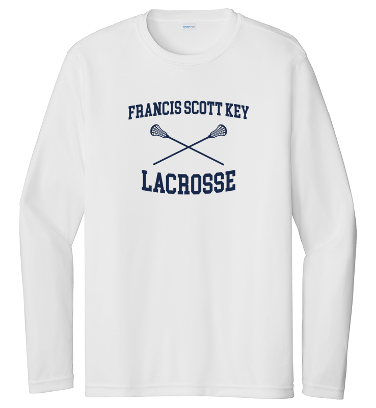 FSK LACROSSE STICKS WHITE PERFORMANCE LONG SLEEVE