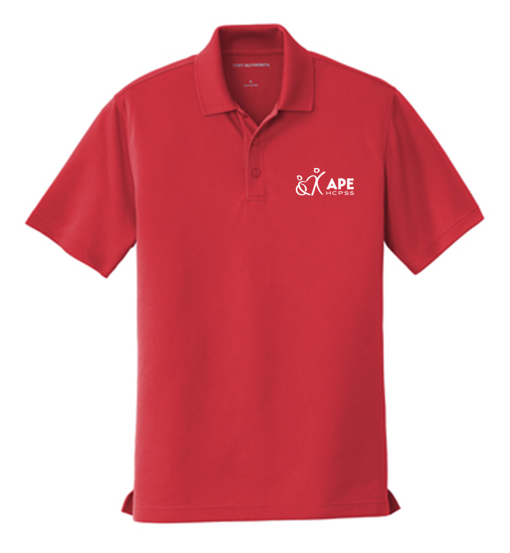 APE HCPSS DRY ZONE RED POLO