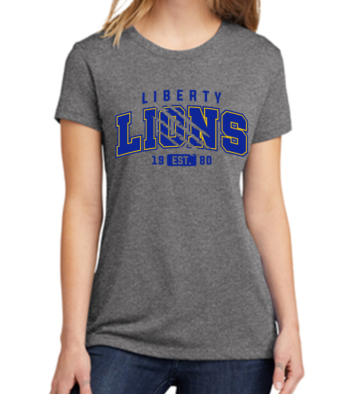 LIBERTY ATHLETIC BOOSTERS LIONS LADIES TEE
