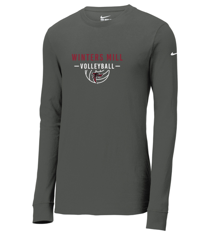 WINTERS MILL VOLLEYBALL ANTHRACITE NIKE DRI FIT LONG SLEEVE