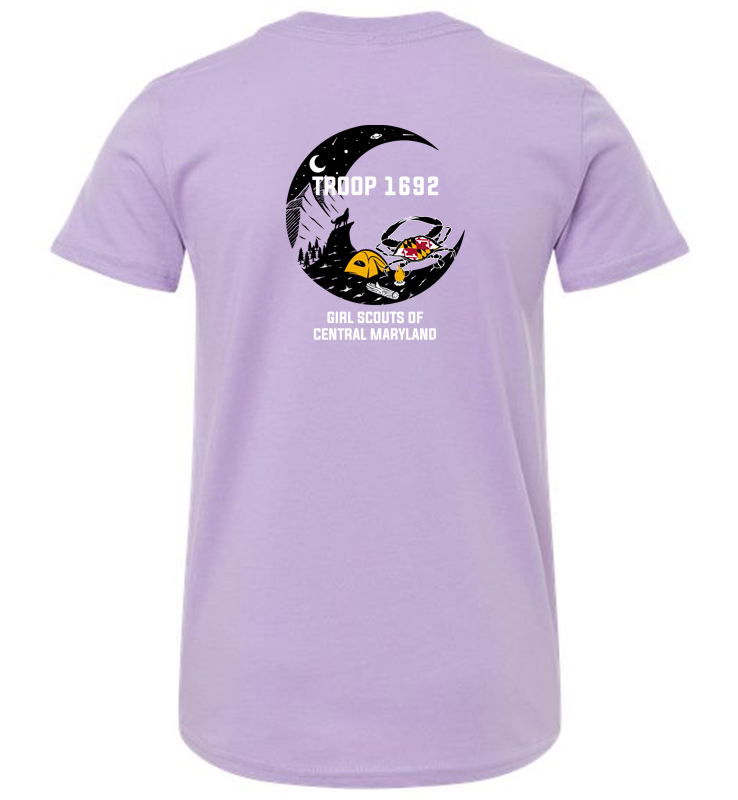 GS TROOP 1692 BELLA CANVAS LAVENDER TEE