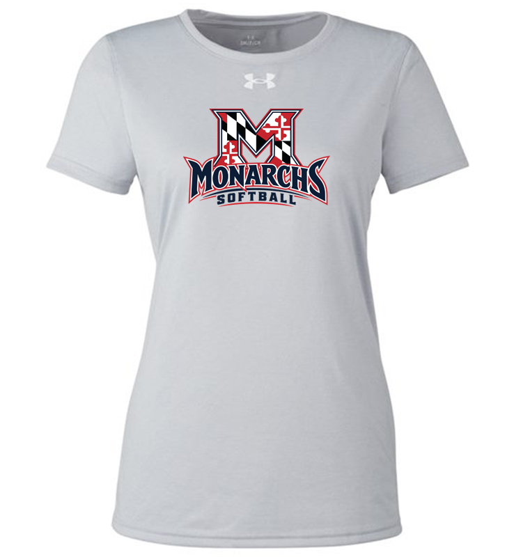 MONARCHS SOFTBALL GREY UA LADIES TEE