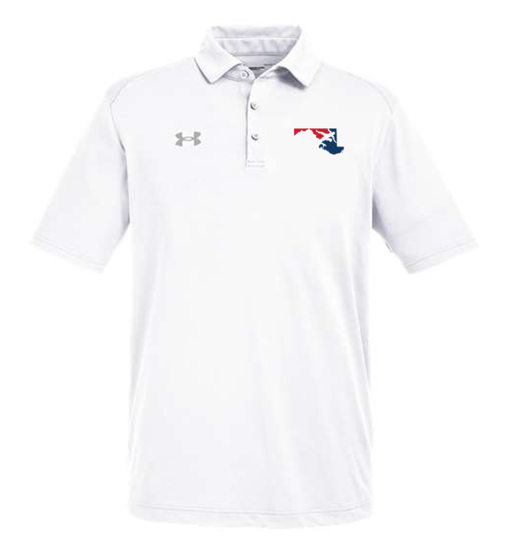 MSWA COACHES MENS WHITE UA TECH POLO