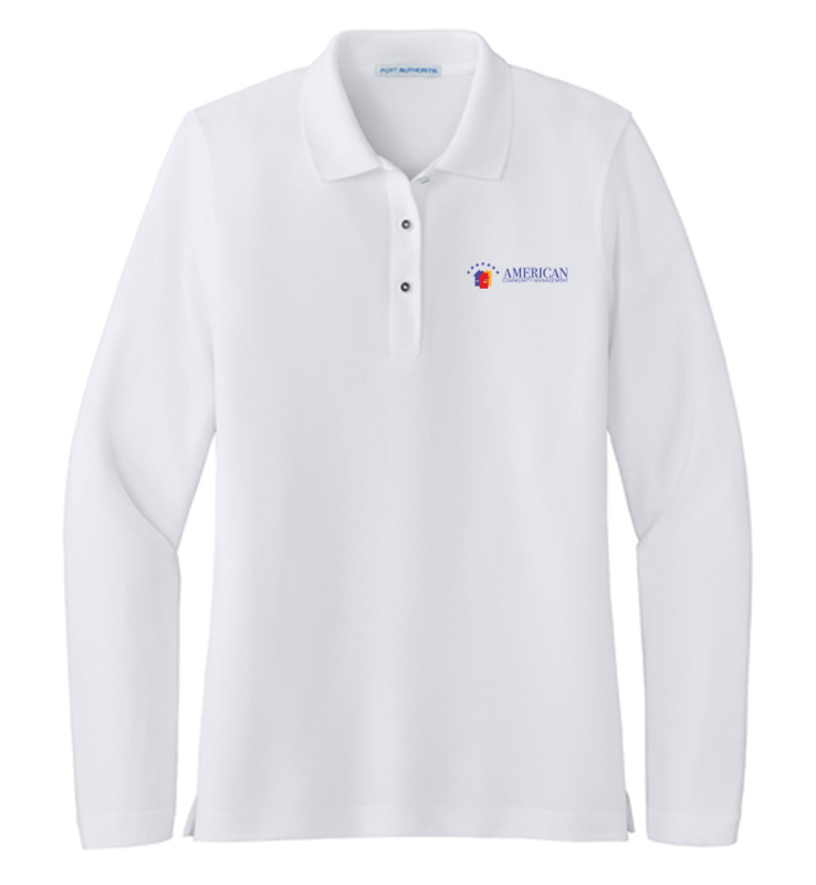ACM Port Authority Women's Silk Touch Long Sleeve Polo
