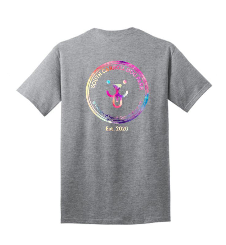 SOUTH CARROLL DOG PARK GREY T-SHIRT TIE DYE PRINT
