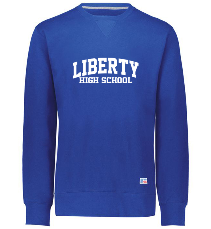 LIBERTY ATHLETIC BOOSTERS ROYAL CREW NECK WHITE OR GOLD