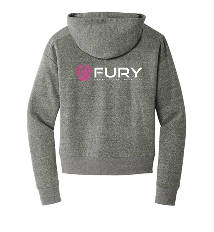 CCSC FURY LADIES HEATHERED CHARCOAL TRI 1/2 ZIP PULLOVER