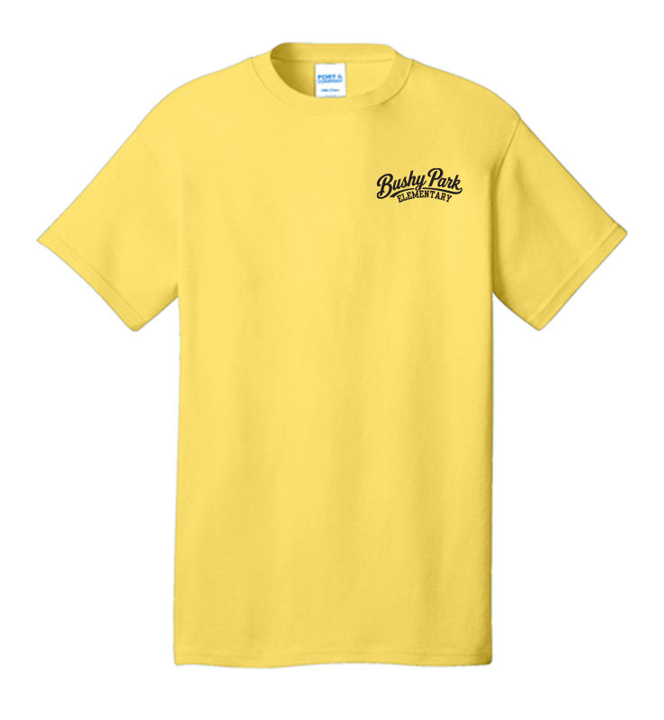 BUSHY PARK HOME OF THE BEARS YELLOW TEE