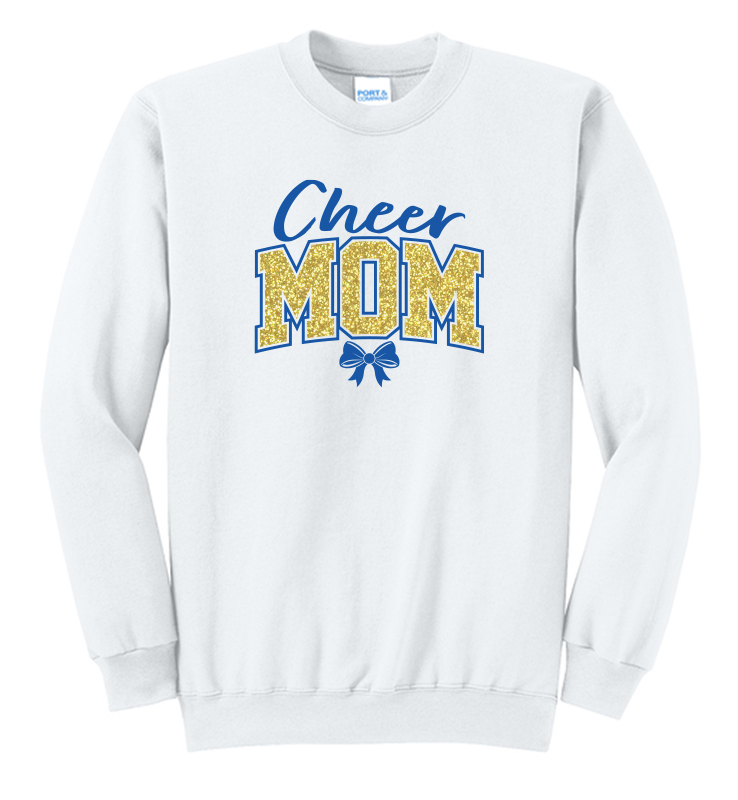 LIBERTY CHEER CHEER MOM GLITTER CREW NECK
