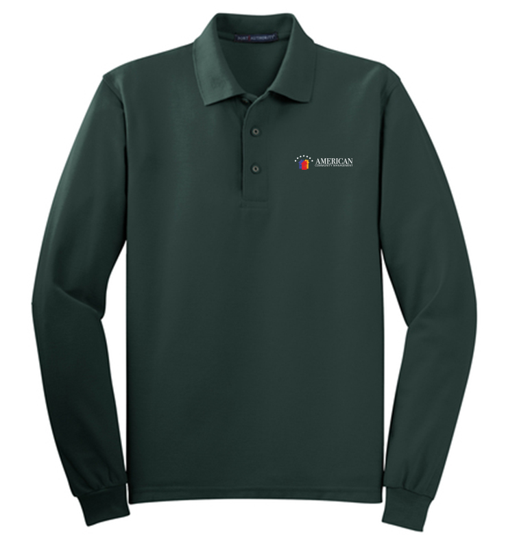 ACM Port Authority Silk Touch Long Sleeve Polo