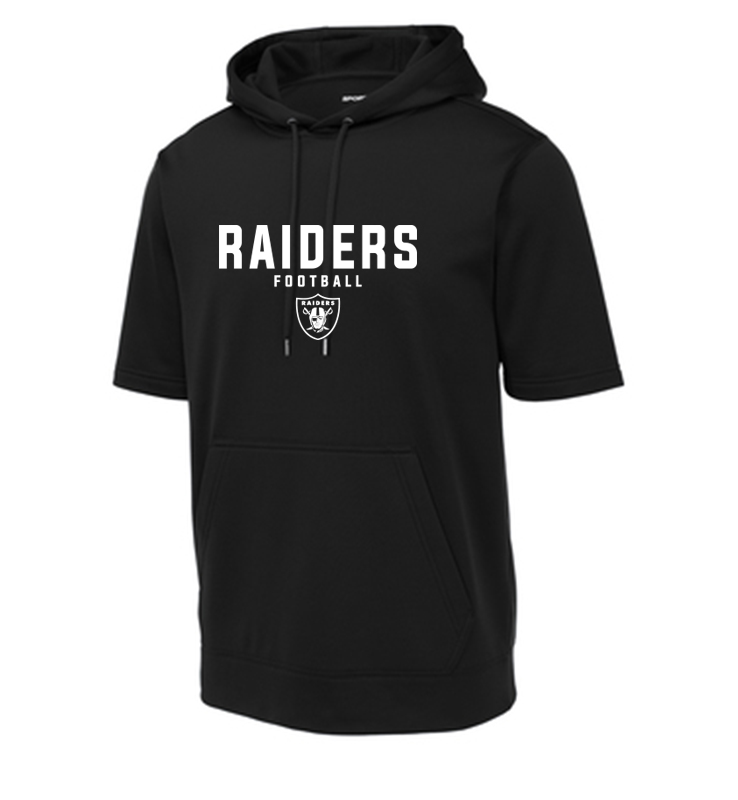 SYKESVILLE RAIDERS FOOTBALL SHORT SLEEVE PERFORMANCE FLEECE HOODED PULLOVER