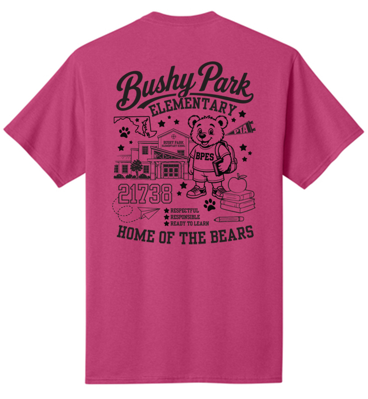 BUSHY PARK HOME OF THE BEARS SANGRIA TEE