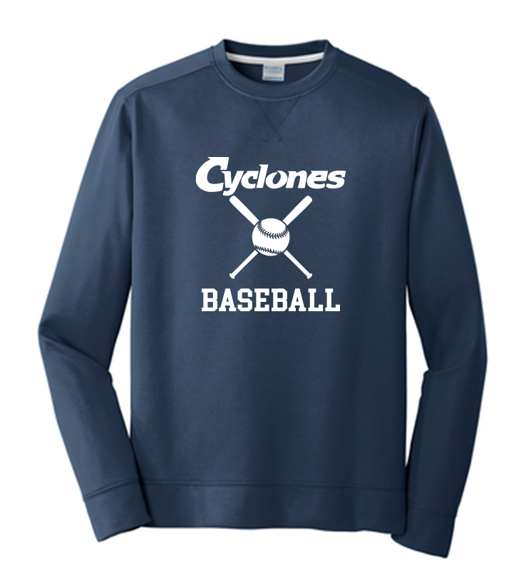 Cyclones Baseball Performance Crew Neck Sweat Shirt