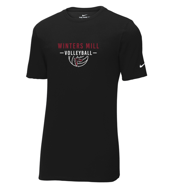 WINTERS MILL VOLLEYBALL BLACK NIKE DRI FIT TEE