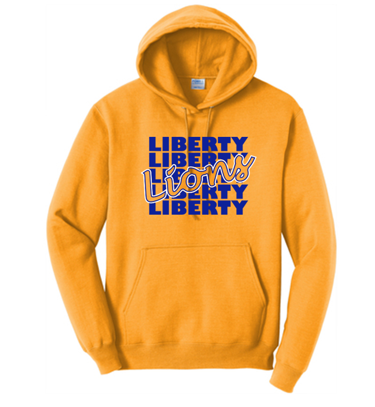 LIBERTY ATHLETIC BOOSTERS GOLD HOODIE