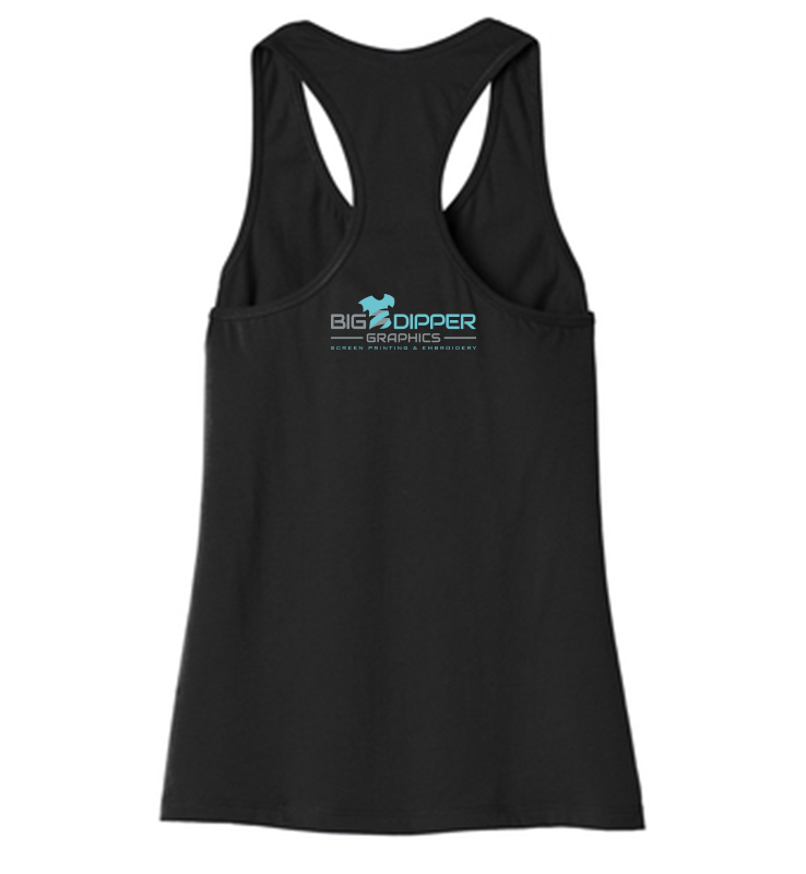 DEVENS DEAL BELLA CANVAS RACER BACK TANK TOP BLACK