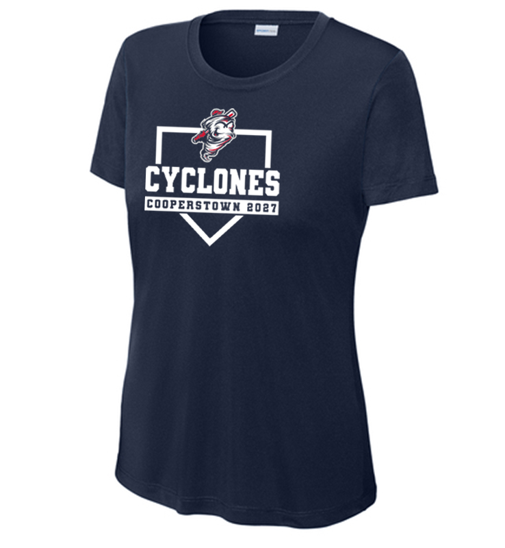 CYCLONES COOPERSTOWN 2027 LADIES PERFORMANCE TEE
