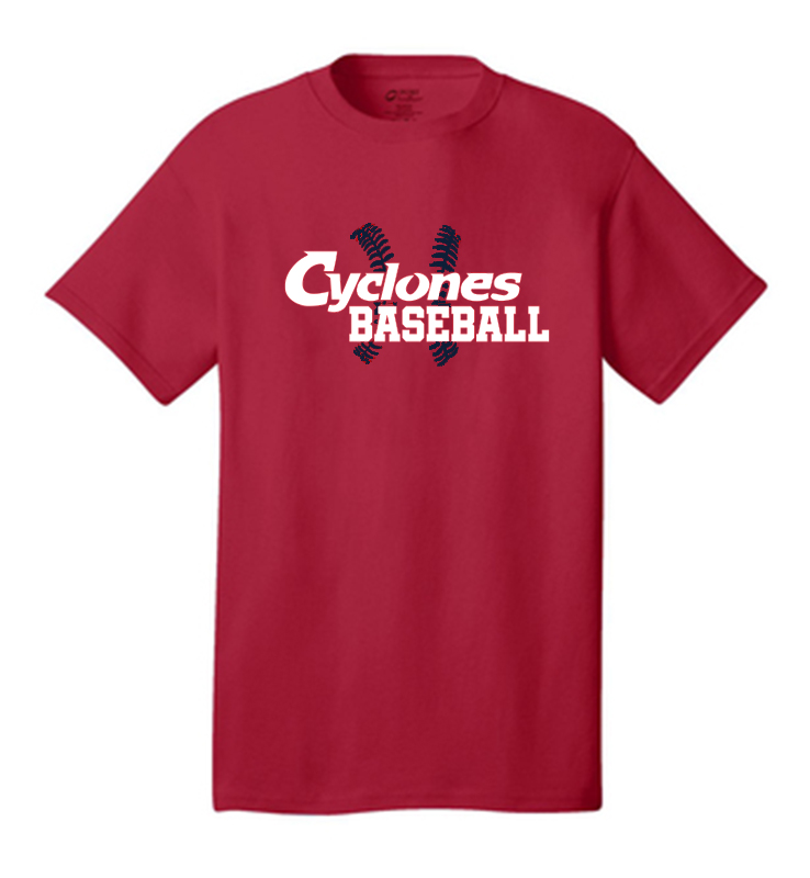 Cyclones Baseball T-Shirt Red
