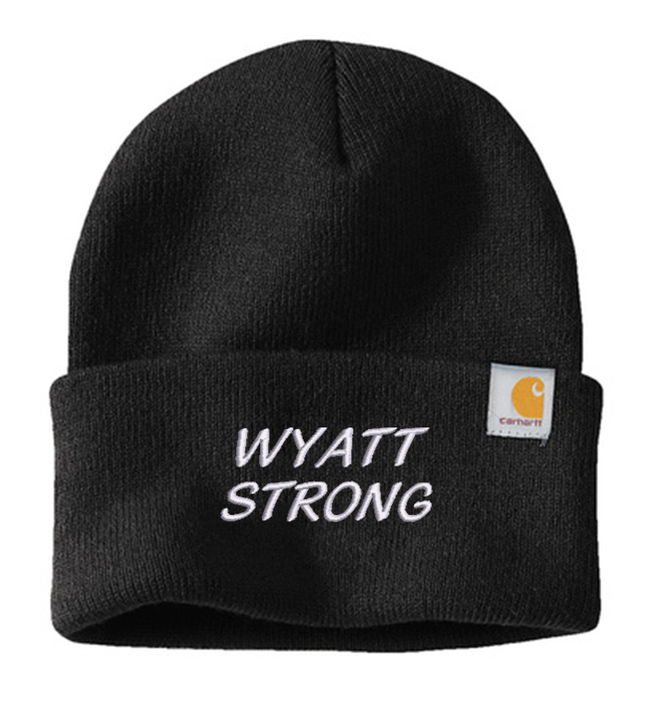WYATT STRONG CARHARTT BLACK BEANIE