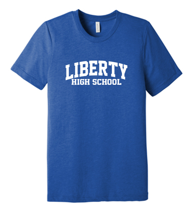LIBERTY ATHLETIC BOOSTERS TRIBLEND TEE WHITE OR GOLD