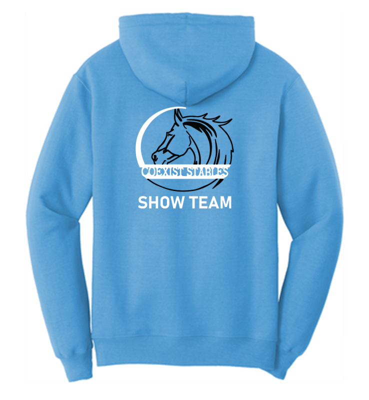 COEXIST STABLES AQUATIC BLUE HOODIE
