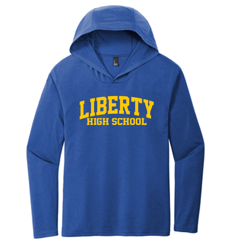 LIBERTY ATHLETIC BOOSTERS LONG SLEEVE HOODIE WHITE OR GOLD