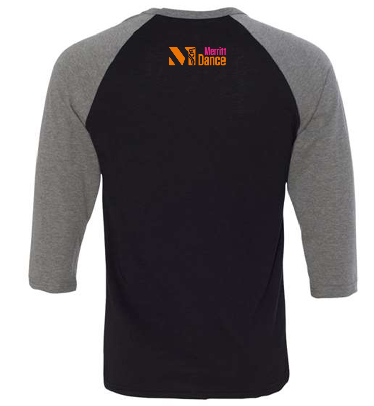 MERRITT DANCE POSITIVE BLACK HEATHER BASEBALL TEE