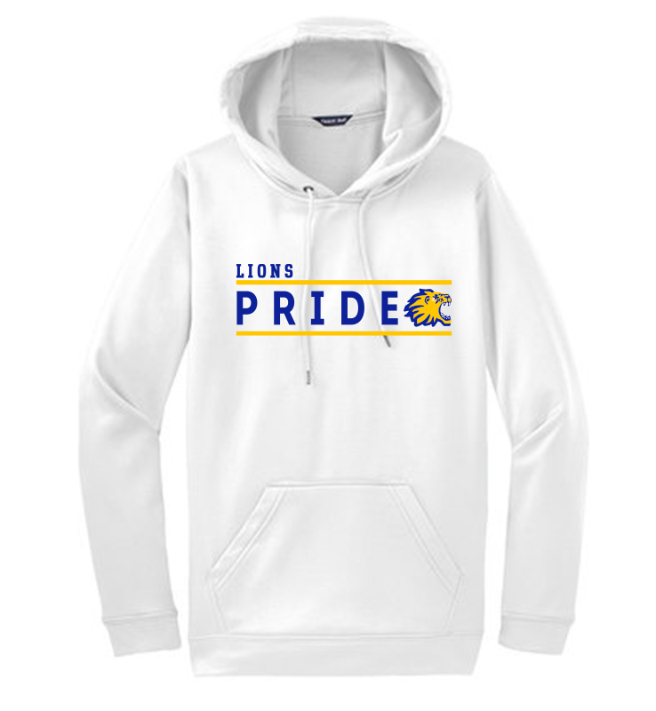 LIBERTY ATHLETIC BOOSTERS WHITE PERFORMANCE HOODIE