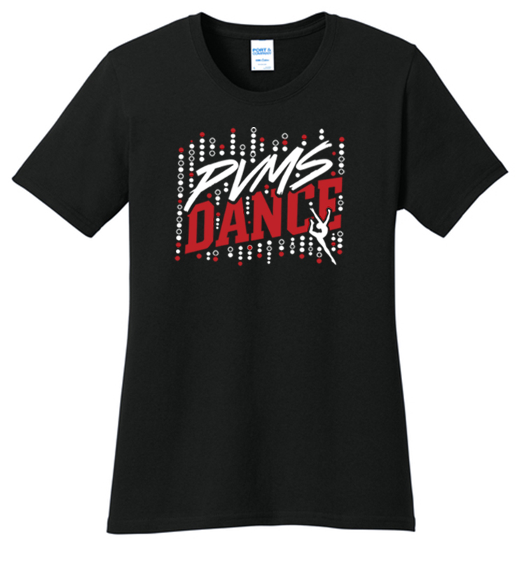 PVMS LADIES BLACK CORE COTTON TEE
