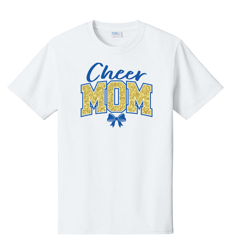 LIBERTY CHEER MOM GLITTER TEE