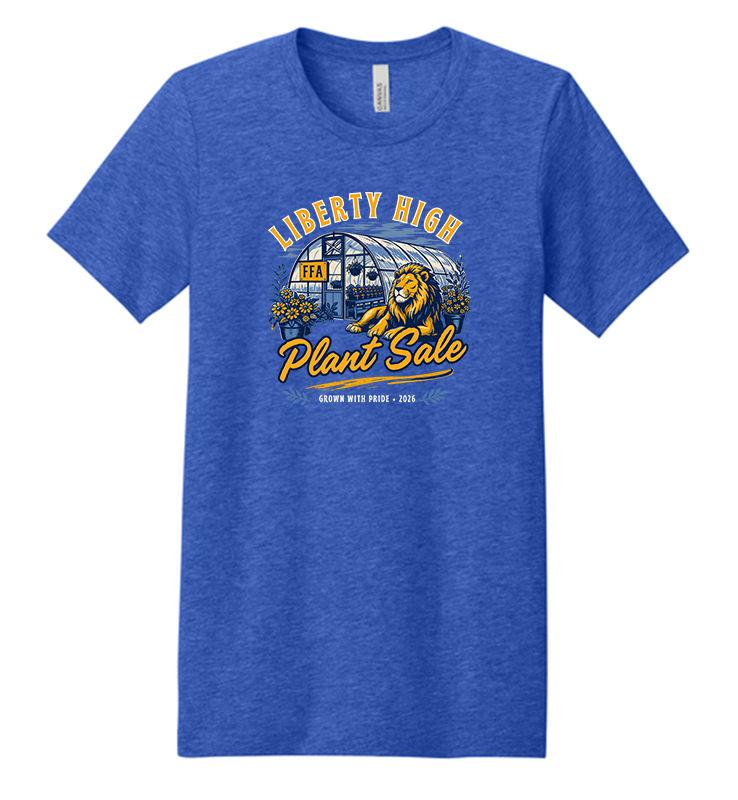 FFA LHS PLANT SALE TEE HEATHER TRUE ROYAL