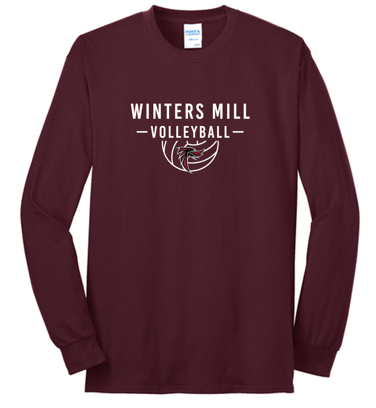 WINTERS MILL VOLLEYBALL ATHLETIC MAROON BLENDED LONG SLEEVE