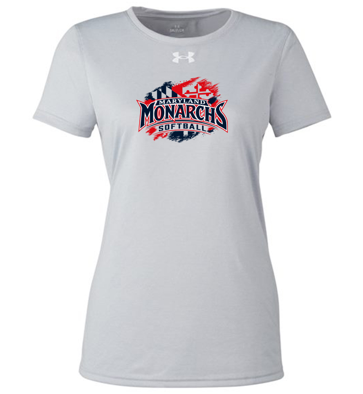 MONARCHS SOFTBALL GREY UA LADIES TEE