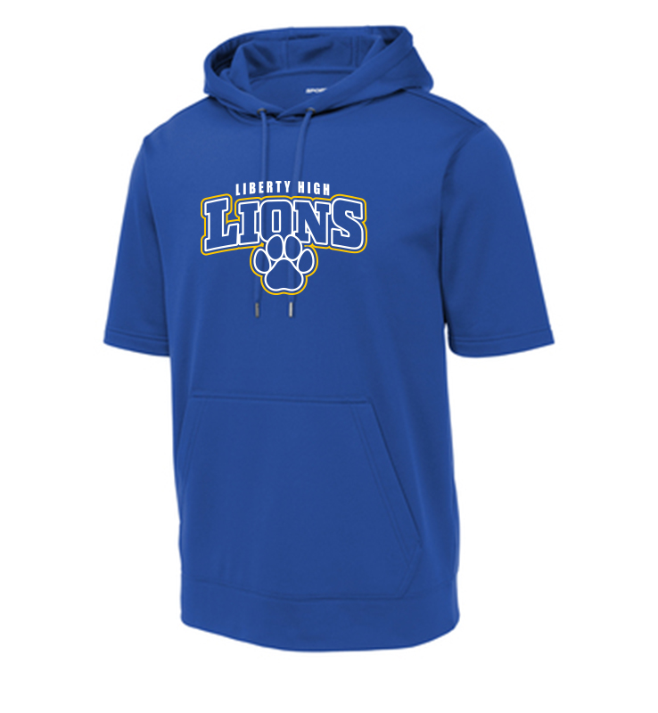 LIBERTY ATHLETIC BOOSTERS SHORT SLEEVE HOODIE PULLOVER