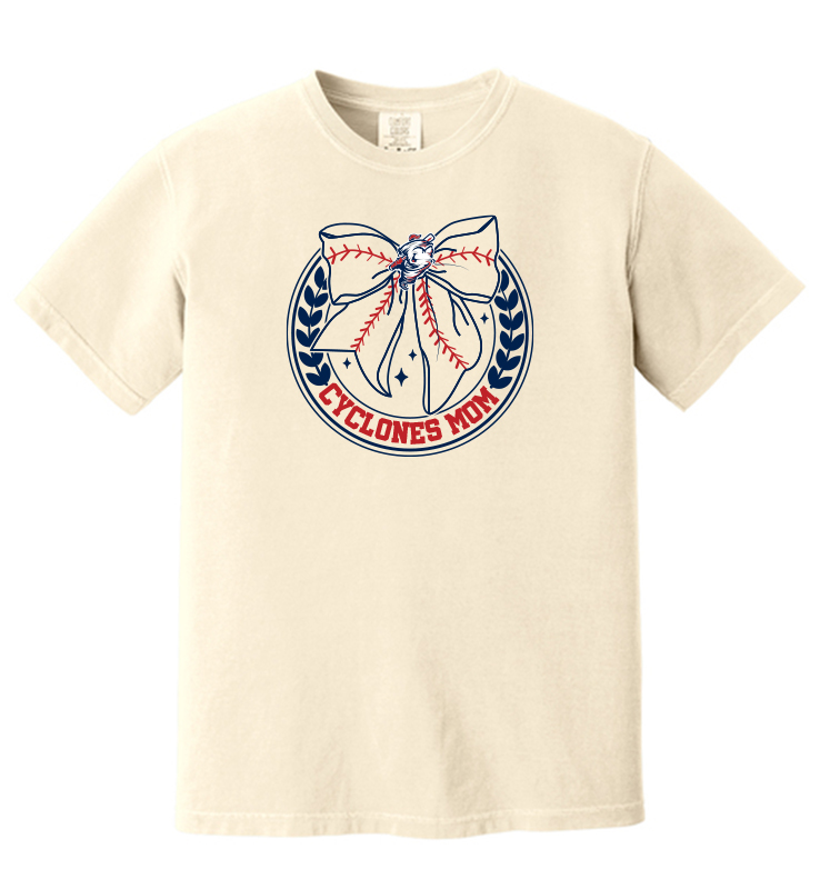 CYCLONES MOM COMFORT COLORS IVORY TEE