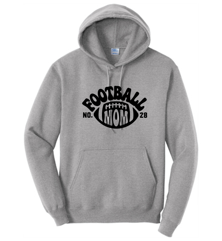 SYKESVILLE RAIDERS FOOTBALL MOM GLITTER HOODIE