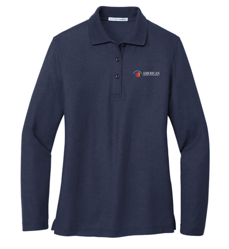 ACM Port Authority Women's Silk Touch Long Sleeve Polo