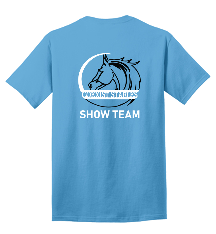 COEXIST STABLES AQUATIC BLUE TEE