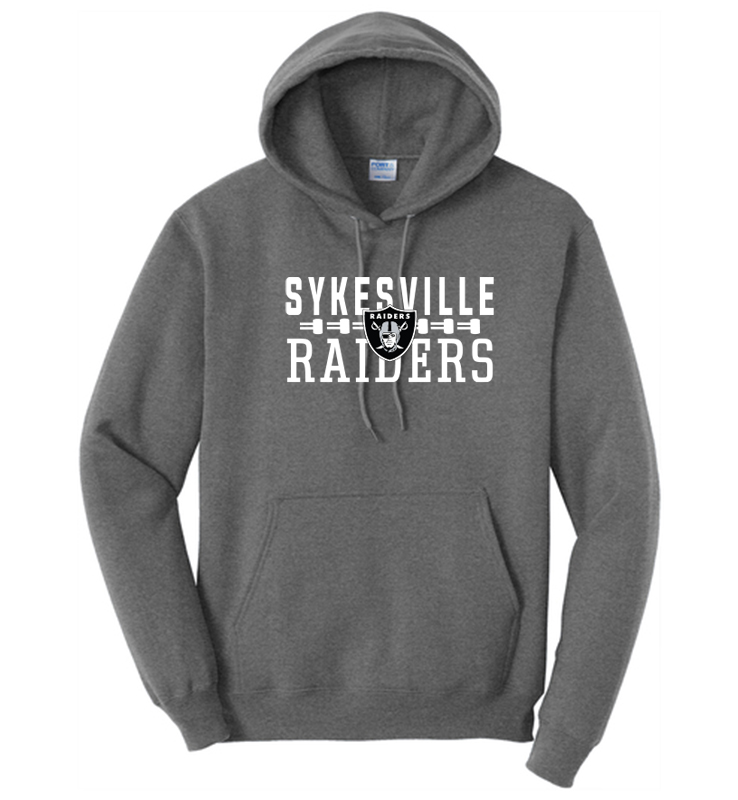 SYKESVILLE RAIDERS CORE GRAPHITE HOODIE