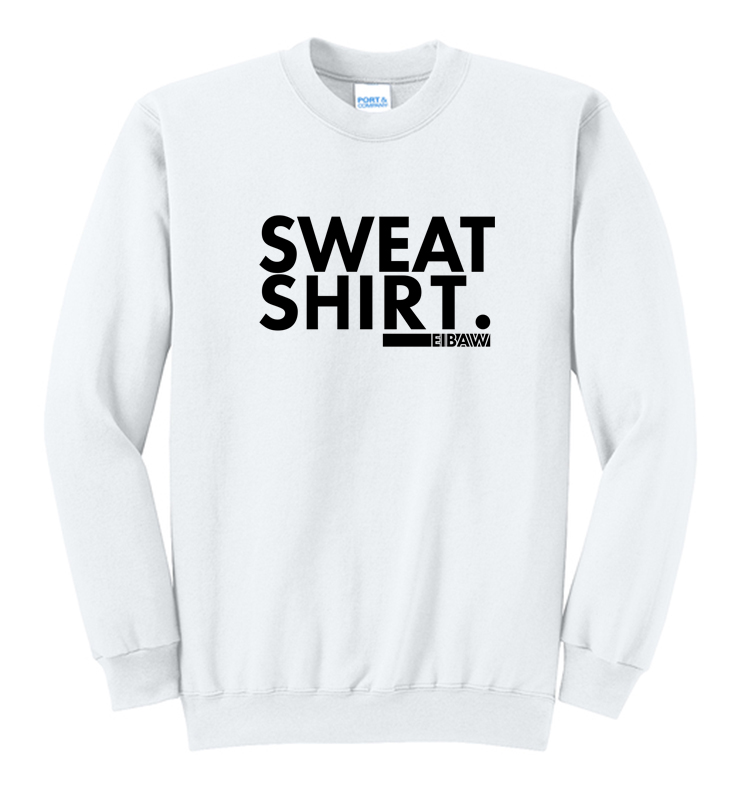 EIBAW SWEAT SHIRT WHITE FLEECE